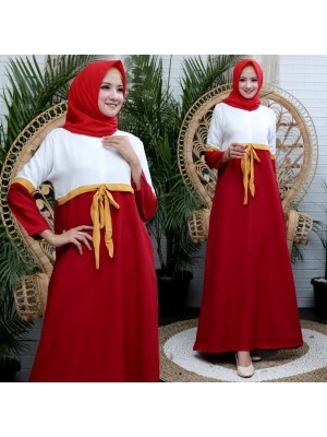 Baju Korea Hj Maxi Kamalia Ij Red