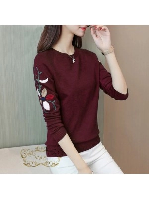 Baju Korea Blouse Mariska Ff Maroon