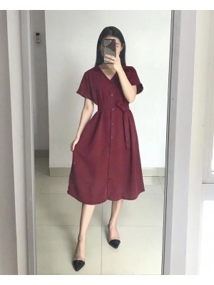 Baju Korea Drs Daisy Oz Maroon