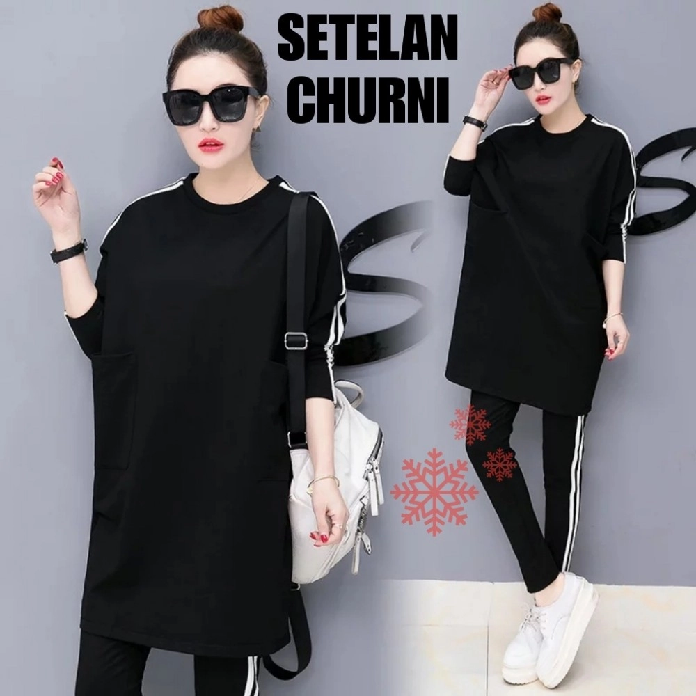 Baju Korea St Churnia Vs Hitam