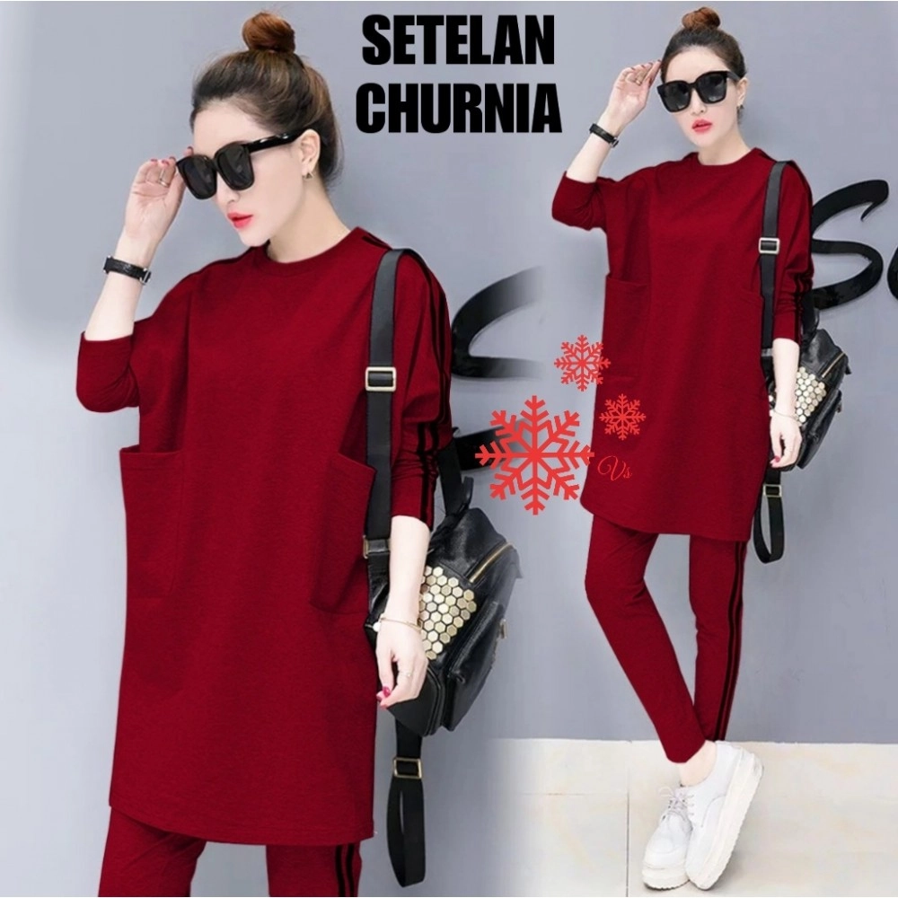 Baju Korea St Churnia Vs Maroon