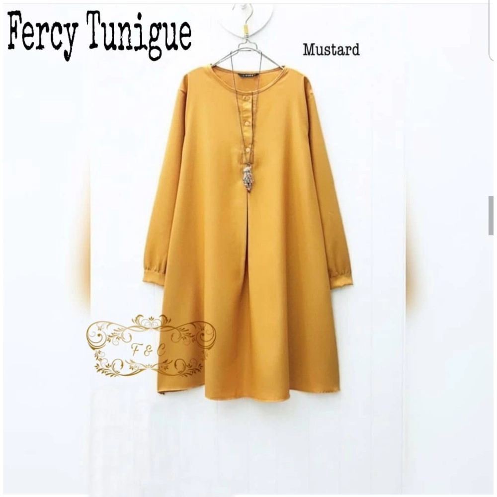 Baju Korea Tunik Fercy Ff Mustard