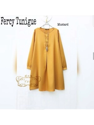 Baju Korea Tunik Fercy Ff Mustard