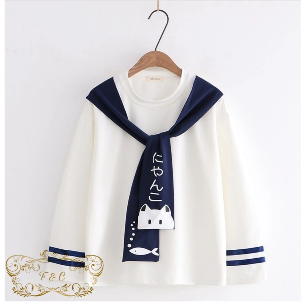 Baju Korea Blouse Moretti Ff Putih