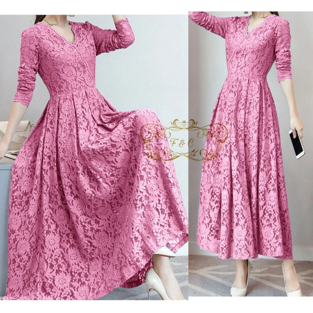 Baju Korea Maxi Cassie Ff Dusty