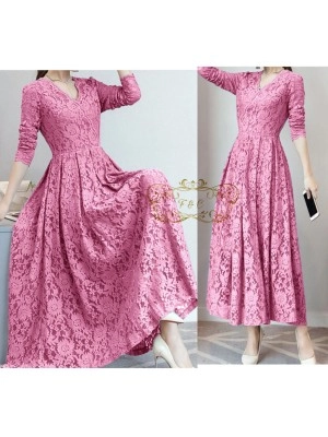 Baju Korea Maxi Cassie Ff Dusty