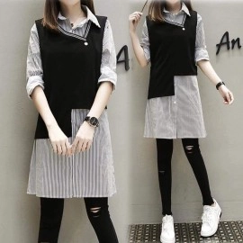 Baju Korea Drs Hanna Yc Hitam