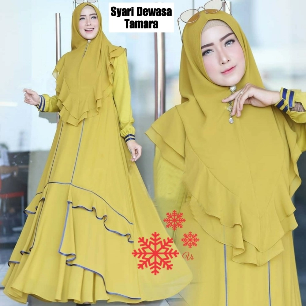 Baju Korea Hj Syari Tamara Dewasa Lime Baju Korea Hj Syari Tamara Dewasa Lime