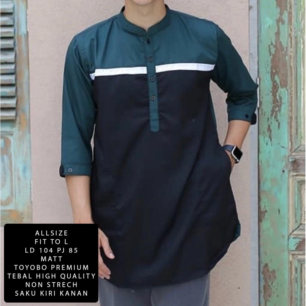 Baju Pria Koko Man Thony On Black