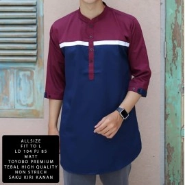 Baju Pria Koko Man Thony On Navy