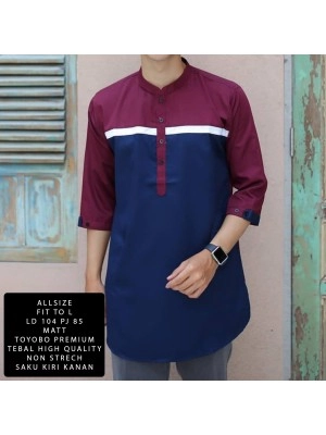 Baju Pria Koko Man Thony On Navy