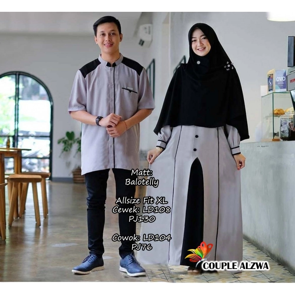 Baju Couple Cp Alzwa Jc Abu Hitam Baju Couple Cp Alzwa Jc Abu Hitam