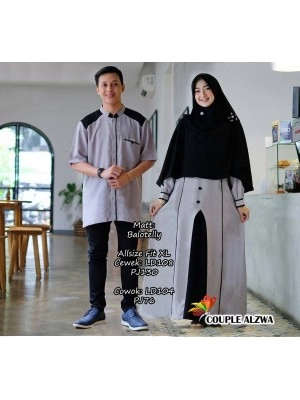 Baju Couple Cp Alzwa Jc Abu Hitam