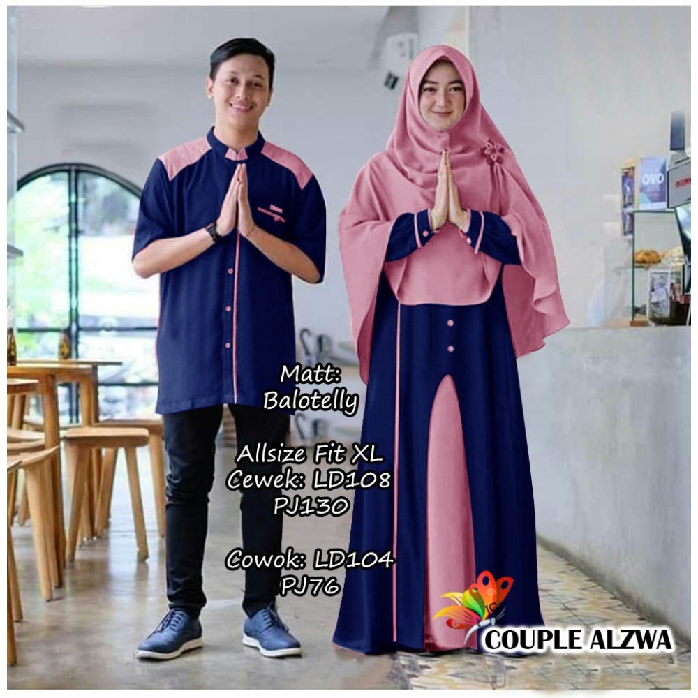 Baju Couple Cp Alzwa Jc Navy Dusty Baju Couple Cp Alzwa Jc Navy Dusty