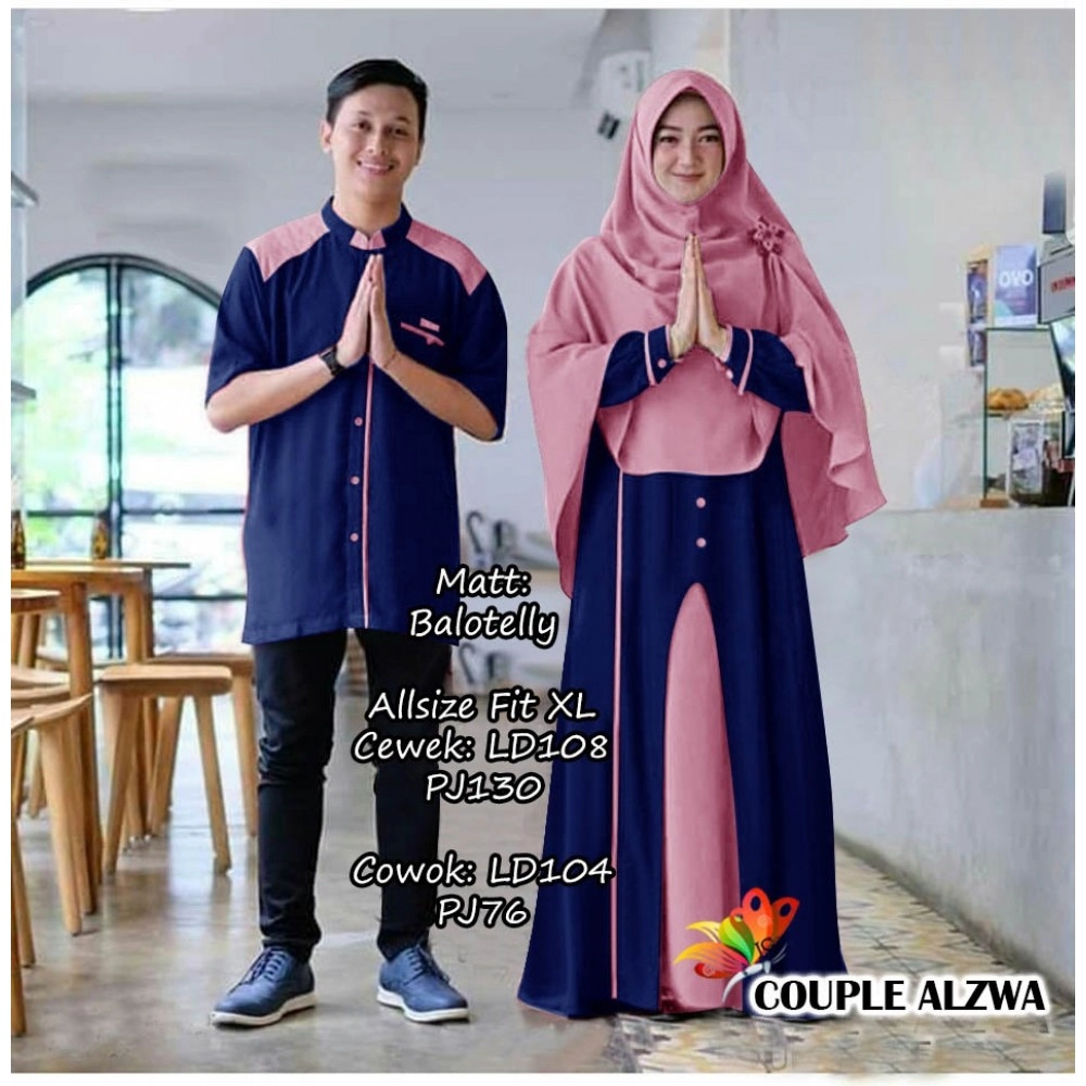 Baju Couple Cp Alzwa Jc Navy Dusty Baju Couple Cp Alzwa Jc Navy Dusty