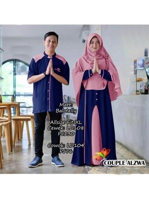 Baju Couple Cp Alzwa Jc Navy Dusty