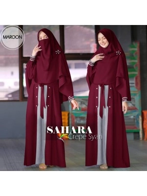 Baju Korea Hj Syari Sahara Jc Maroon