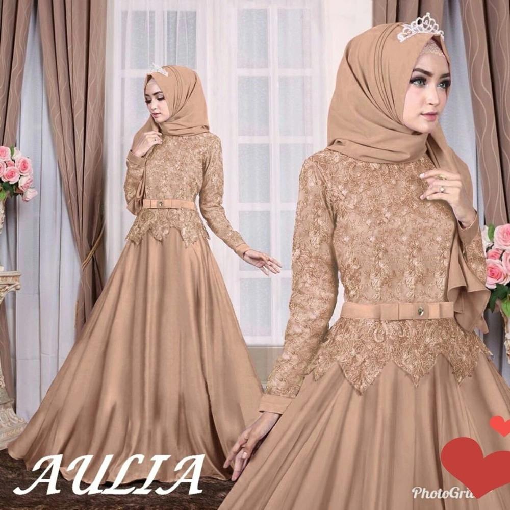 Baju Korea Hj Maxi Mozza Sl Coklat