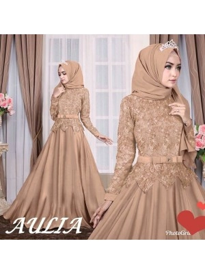 Baju Korea Hj Maxi Mozza Sl Coklat
