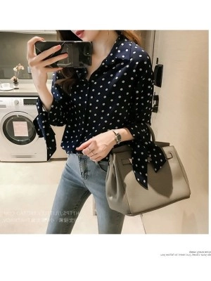 Baju Korea Kmj Polkadot Sm Hitam