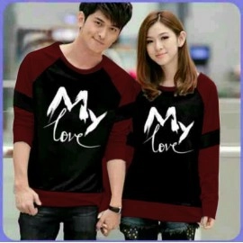 Baju Couple Cp Mylove Vb Hitam