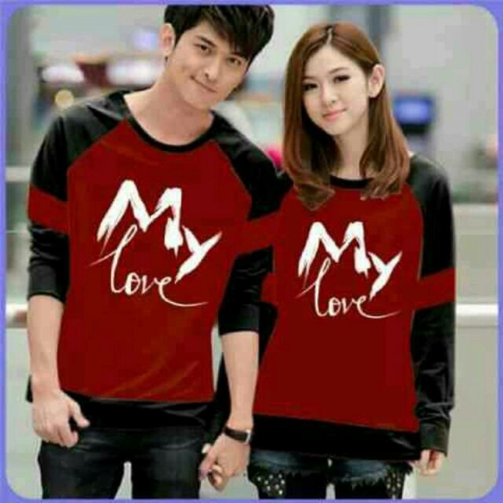 Baju Couple Cp Mylove Vb Maroon Baju Couple Cp Mylove Vb Maroon
