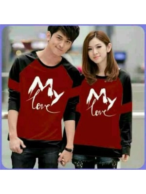 Baju Couple Cp Mylove Vb Maroon
