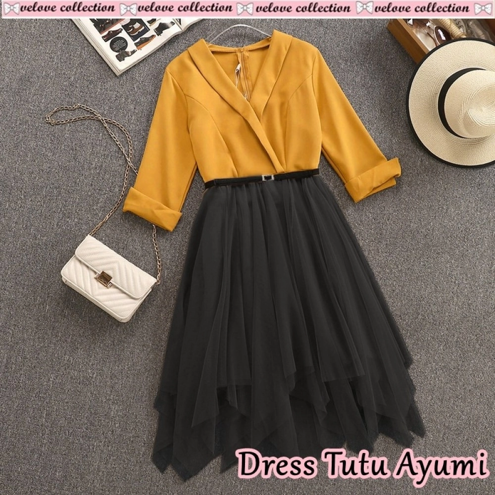 Baju Wanita Drs Tutu Ayumi Vl Mustard Baju Wanita Drs Tutu Ayumi Vl Mustard