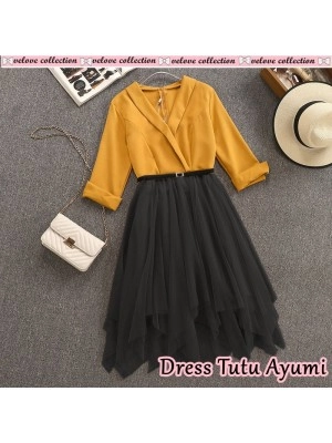 Baju Wanita Drs Tutu Ayumi Vl Mustard