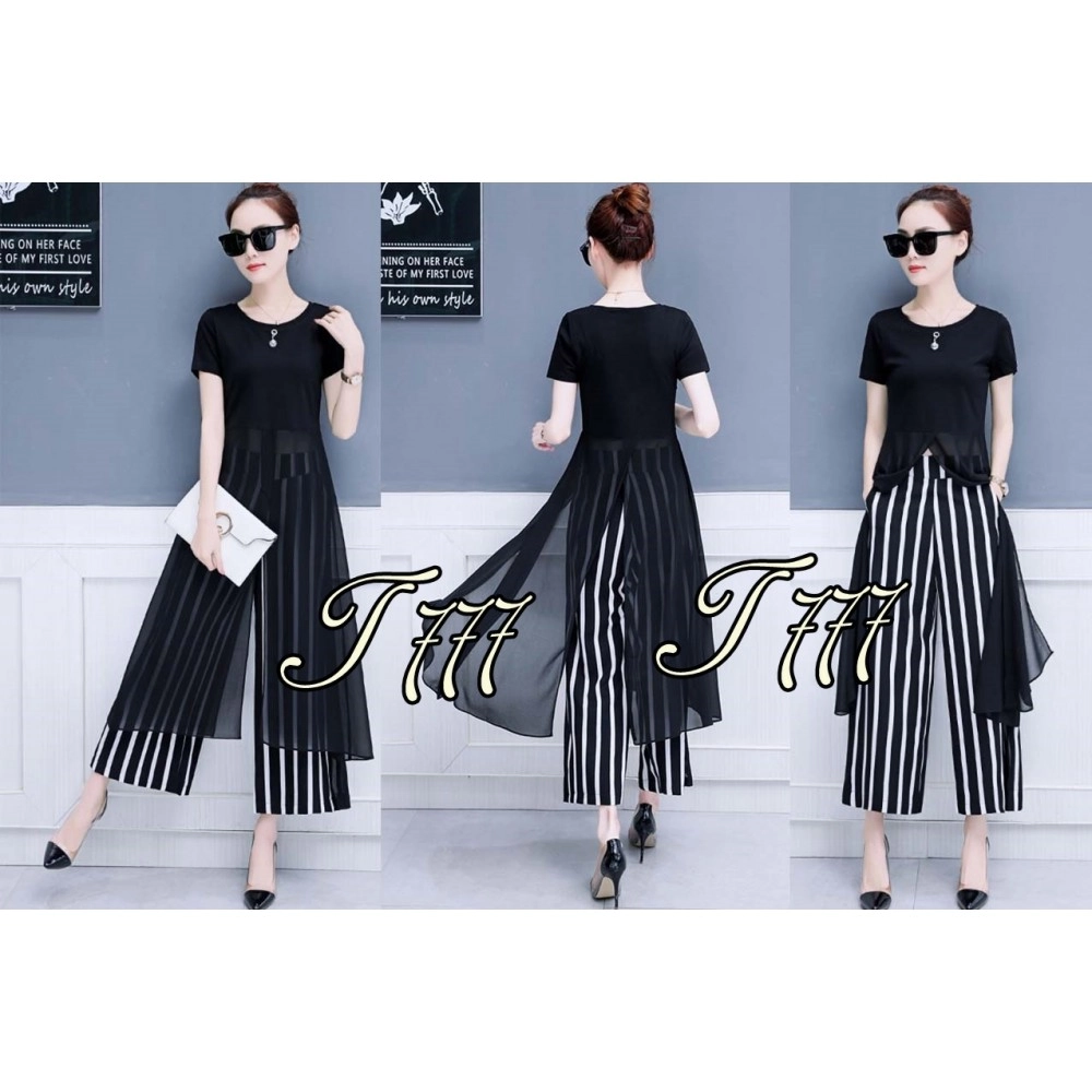 Baju Korea St Tari Ql Stripe