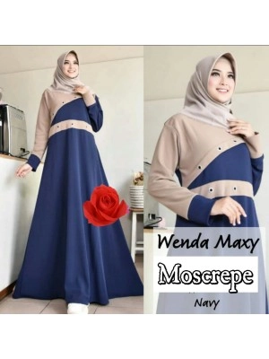 Baju Korea Hj Maxi Wenda Ij Navy