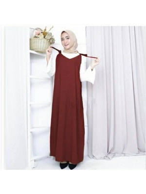 Baju Korea Overall Amber Go Maroon