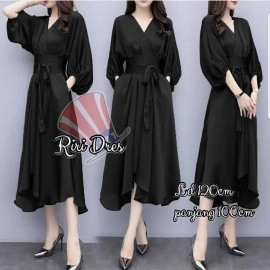 Baju Korea Drs Riri Hn Black