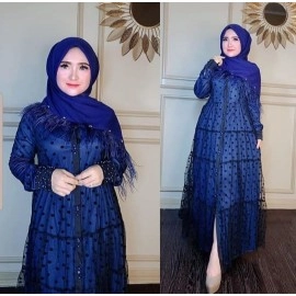 Baju Korea Hj Maxi Gandy Ra Navy