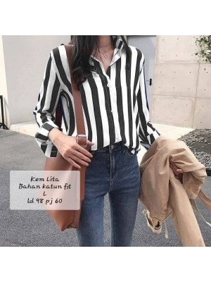 Baju Korea Kmj Lita Ms Hitam