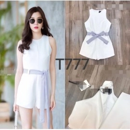 Baju Korea Js Bkk Strope Putih Ql