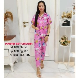 Baju Korea St Piyama Unicorn Ga Pink