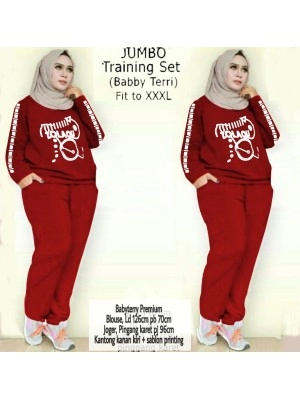 Baju Korea Jumbo St Training Ra Maroon