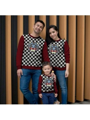 Baju Couple Cp Fam Ff Catur Maroon