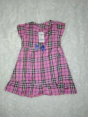 Baju Anak Dress Kotak Pink 4 Thn