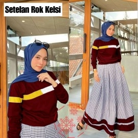 Baju Wanita St Kelsi Vs Maroon