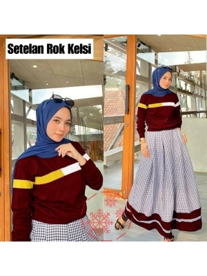 Baju Wanita St Kelsi Vs Maroon