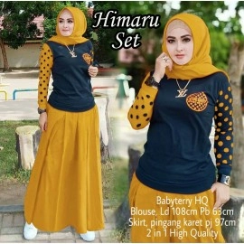 Baju Korea St Himaru Rok Ra Mustard