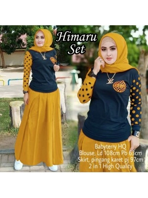Baju Korea St Himaru Rok Ra Mustard