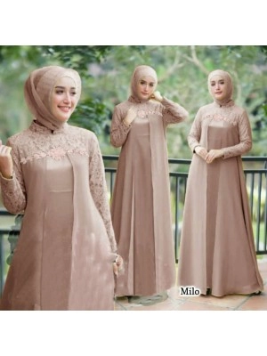 Baju Korea Hj Maxi Elena Ra Mocca