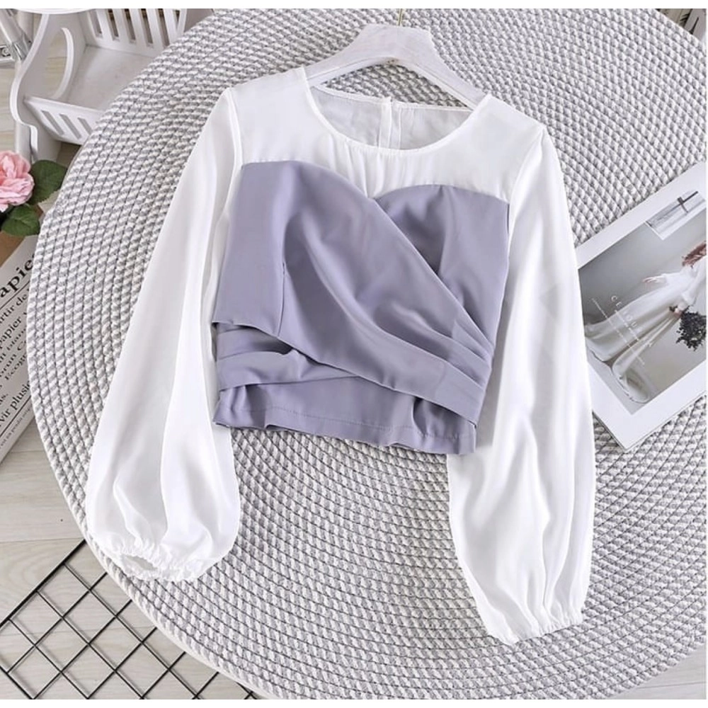 Baju Korea Blouse Kiora Oz Abu