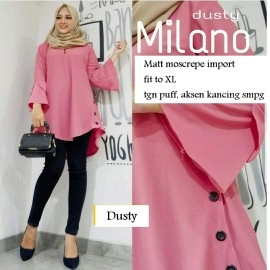 Baju Korea Tunik Milano Hn Dusty