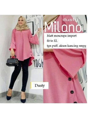 Baju Korea Tunik Milano Hn Dusty