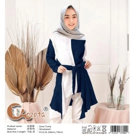 Baju Korea Tunik Zaras X Navy