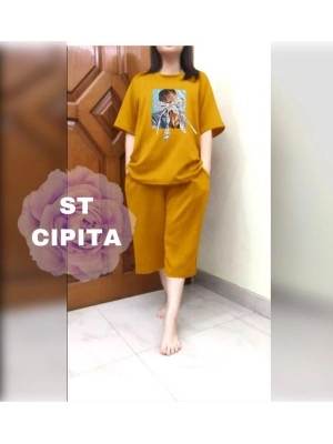 Baju Wanita St Cipita Rd Mustard
